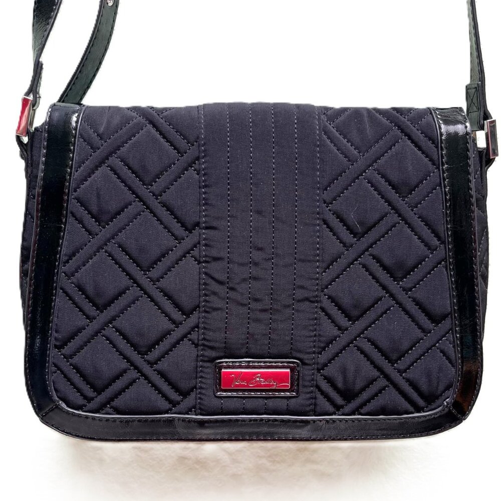 Vera Bradley Classic Black Quilted Shoulder Bag Strap Purse